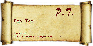 Pap Tea névjegykártya